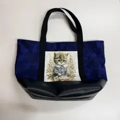 パネル猫トートバッグ　合皮　帆布のサムネイル
