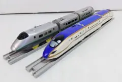 プラレール400系新幹線つばさ 新塗装&ライト付E7系新幹線かがやき