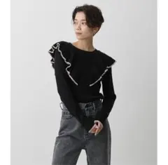 AZUL BY MOUSSY フリルニット