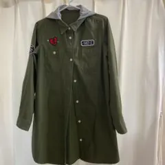 ピンクラテ　S 160 カーキ　シャツコート