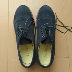 カミナンド　ネイビー スエードシューズ