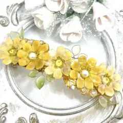 レトロフラワーバレッタ(8cm)