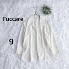 Fuccare　ジャケット　薄手　ブラウス風　ボタン無し　白　９　フォーマル
