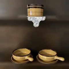 K.K.ノリタケ　お皿セット　飴色　レトロ