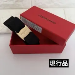 未使用⭐️現行品　FERRAGAMO ブラック ヴァラ バレッタ　リボン