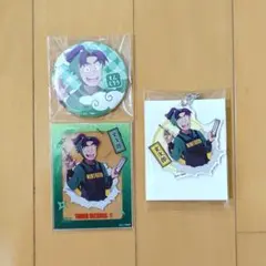 忍たま タワレコカフェ 潮江 アクリルカード アクリルキーホルダー 缶バッジ