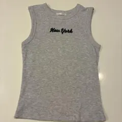 ZARA 刺繍 ノースリーブ リブタンクトップのサムネイル