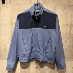 NIKE ナイロンジャケット ワンポイント刺繍 スウッシュ バイカラー M