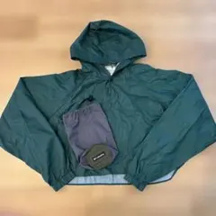 Columbia メンズ S ナイロン グリーン レインコート ショート丈