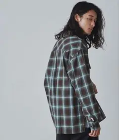 the standard wego yoke オンブレチェックシャツ