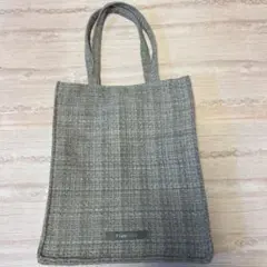 Francfranc グレー チェック トートバッグ