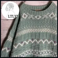 90s✨️ LLBean エルエルビーン 柄ニット デザインニット フェアアイル