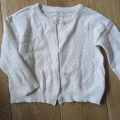 H&M ホワイト カーディガン US 12M　80