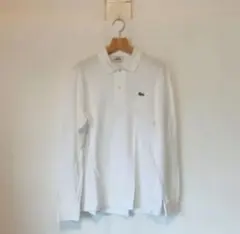 ☆美品　LACOSTE ラコステ 長袖 ポロシャツ サイズ3 ホワイト シャツ