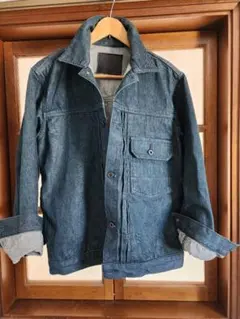 【極美品】FUNSET 深いブルーグリーンデニムジャケットSIZE:L
