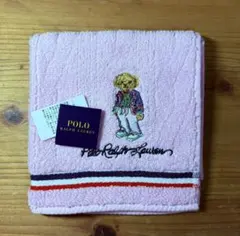 新品★Polo Ralph Lauren★ピンクポロベアタオルハンカチ