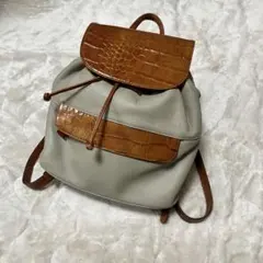 ARUIKAN レザー クロコダイル グレー ブラウン リュック