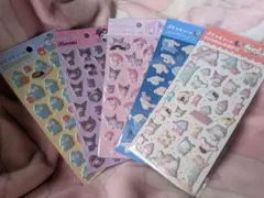 サンリオ　ぷくっと　シール　ハローキティ　シナモロール　クロミ　5種セット
