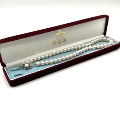 天然パールネックレス 粒7.0㎜前後 ピンク系