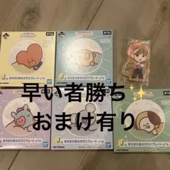 BT21一番くじガラスプレート+JINチャーム