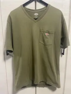 DANTON Vネック ポケットTシャツ カーキのサムネイル