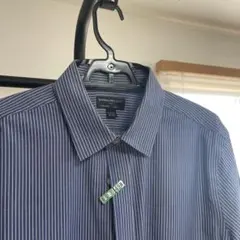 BANANA REPUBLIC 長袖　ワイシャツ L ブルー／ストライプ