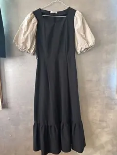 Hudson honey 半袖フリル裾ワンピース Mサイズ