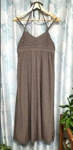 春❀得✨BEAMS HEART✨ボーダー✕クロス キャミソール ロングワンピース