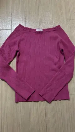 ビューティーアンドユース　リブ　カットソー