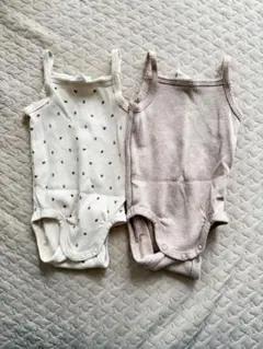 H&M オーガニックコットンタンクトップ 2枚セット 3M