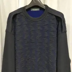 ★ISSEY MIYAKE 80's【希少】セーター トレーナー 紺×黒 80sのサムネイル