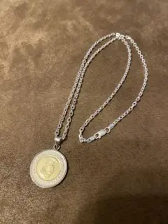 シルバー925 アズキチェーン　コイントップセット