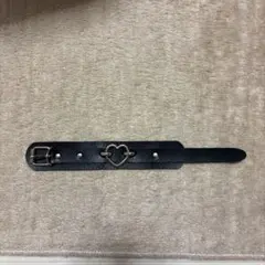 ブレスレット　黒　ハート