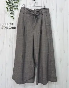 グレンチェック ワイドパンツ