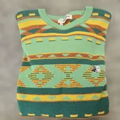 Black & White 緑色 ゴルフ セーター L