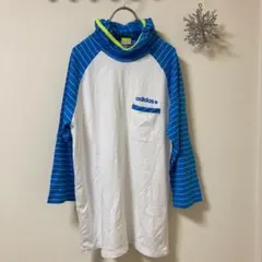 美品　レディース　adidas パーカー　L 七分袖　日焼け防止　ハイネックのサムネイル