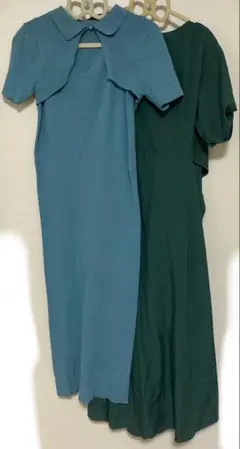 ANAP moussy グリーン ワンピース 2枚セット