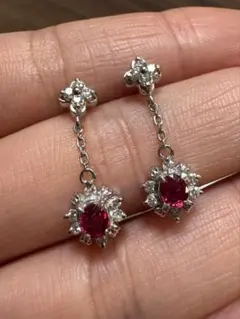 2.43ctペアシェイプルベライトトルマリン2.43ct 雫型ダイヤ ペンダント 