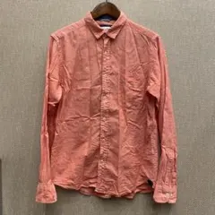 美品 University Oxford 長袖シャツ Mサイズ ピンクオレンジ系のサムネイル