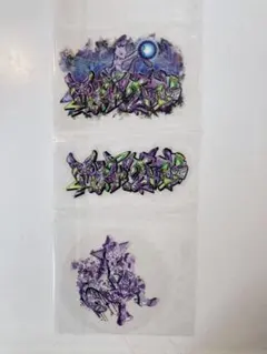 ポケモンセンターシブヤミュウツー グラフィティステッカー シール 3枚セット 2