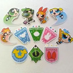 パワーパフガールズ　パワパフ　平成女児　ステッカー　シール　コラージュ　デコ　①
