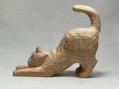 陶芸作家 石塚ようこ作 三毛猫（茶色） 招き猫（右手上げ） - メルカリ