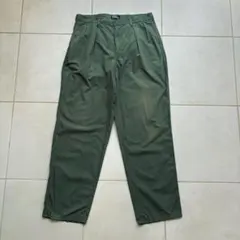 90s USA製 ラルフローレン ポプリン ツータックパンツ カーキオリーブ38 90sUSA製 ラルフローレン ポプリン ツータックパンツ カーキオリーブ