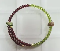 ウォーターメロン　メモリーワイヤーブレスレット