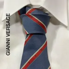 GIANNI VERSACE レジメンタル ストライプ ネクタイ イタリア製