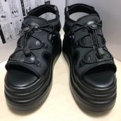 送料無料◆ 25cm YOSUKE 厚底スポーツサンダル ブラック