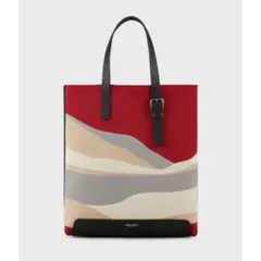 GIORGIO ARMANI ジャカードニット ロゴ トートバッグ レッドのサムネイル