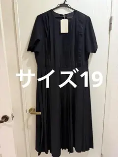 ナチュラルビューティー 半袖 カットソー ワンピース ブラックのサムネイル