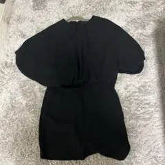 ZARA ブラック パフスリーブ ミニワンピース