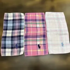 ラルフローレン　ハンドタオル　タオルハンカチ3枚セット